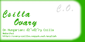 csilla ovary business card